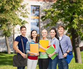 Image showing group of smiling students standing