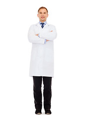 Image showing smiling male doctor in white coat