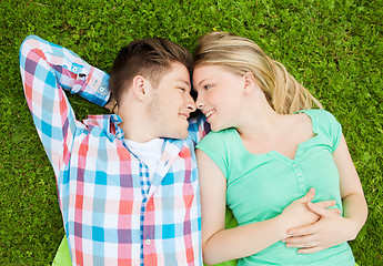 Image showing smiling couple in park