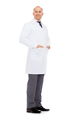 Image showing smiling male doctor in white coat