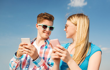 Image showing smiling couple having fun outdoors