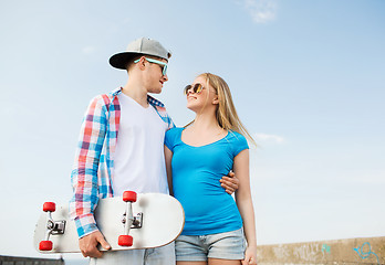 Image showing smiling couple having fun outdoors