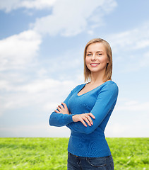 Image showing smiling girl in casual clothes