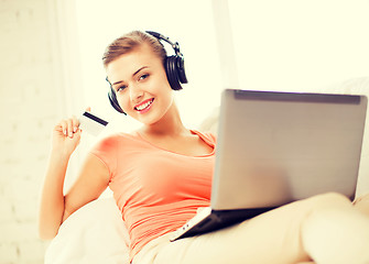 Image showing woman with headphones