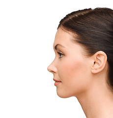 Image showing profile portrait of young woman