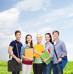 Image showing group of smiling students standing