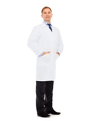 Image showing smiling male doctor in white coat