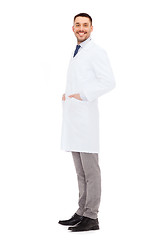 Image showing smiling male doctor in white coat