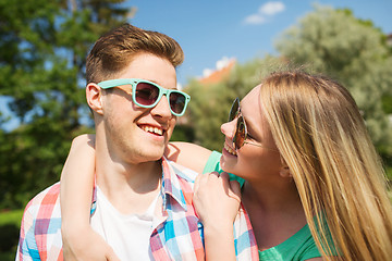 Image showing smiling couple having fun outdoors