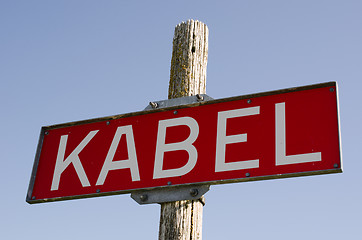 Image showing Maritime sign - Kabel