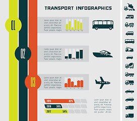 Image showing Transportation Infographic Template.