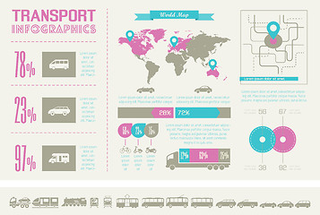 Image showing Transportation Infographic Template.