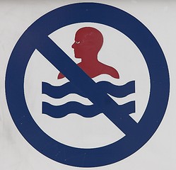 Image showing No swiming