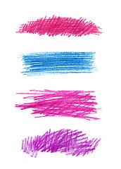 Image showing Abstract color hand drawn design elements