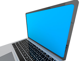 Image showing Modern glossy laptop on white.