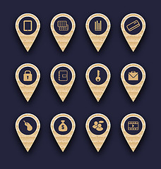 Image showing Set business infographics icons for design website layout