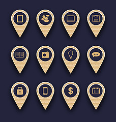 Image showing Set business pictogram icons for design your website