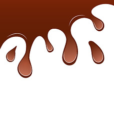 Image showing Splashing chocolate background isolated on white background