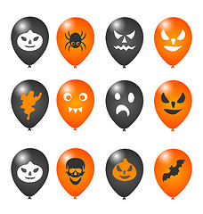 Image showing Colorful balloons for Halloween party