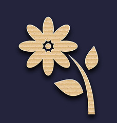 Image showing Carton paper flower, handmade background 