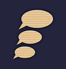 Image showing Speech bubbles made in carton texture