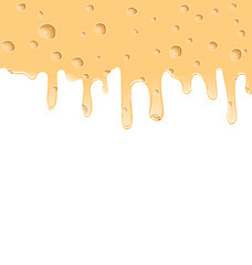 Image showing Melted cheese texture with holes, space for your text 