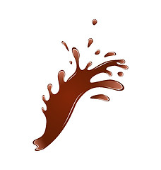 Image showing Splash hot chocolate isolated on white background
