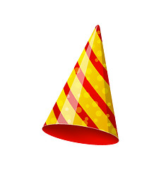 Image showing Party striped hat isolated on white background