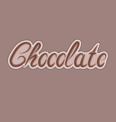 Image showing Delicious chocolate letters, can be used for your label 