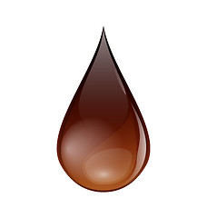 Image showing Chocolate or coffee droplet isolated on white background