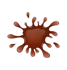 Image showing Splashed hot liquid chocolate, isolated on white background