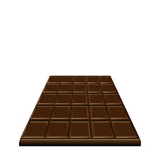 Image showing Chocolate bar isolated on white background, sweet dessert