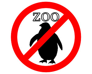 Image showing Penguin in zoo prohibited