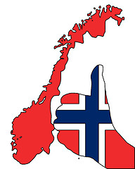 Image showing Norwegian hand signal