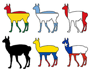 Image showing Guanaco flags