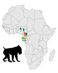 Image showing Mandrill range map