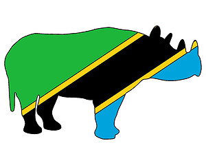 Image showing Tanzania black rhino