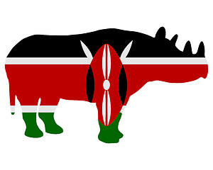 Image showing Kenya black rhino
