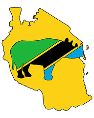 Image showing Tanzania black rhino