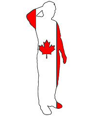 Image showing Canadian salute