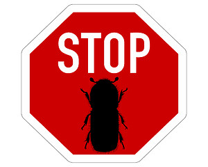 Image showing Bark-beetle stop sign