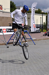 Image showing Timur Ibragimov performance, champions of Russia on a cycle tria