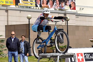 Image showing  Mikhail Sukhanov performance, champions of Russia on a cycle tr