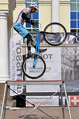 Image showing  Mikhail Sukhanov performance, champions of Russia on a cycle tr