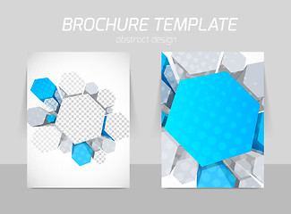 Image showing Hexagons flyer template