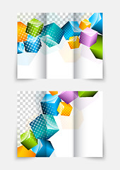 Image showing 3d cubes brochure design