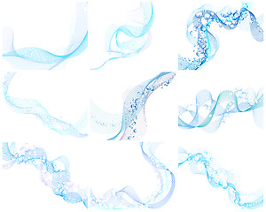 Image showing Abstract backgrounds set in water wave style