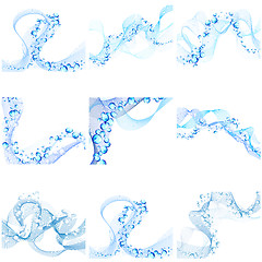 Image showing Abstract backgrounds set in water wave style