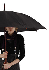 Image showing Woman with umbrella