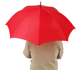 Image showing Man with umbrella